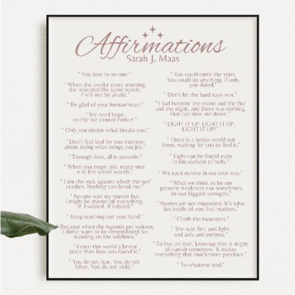 Sarah J Maas ACOTAR Affirmations Print - Picture 4 of 7